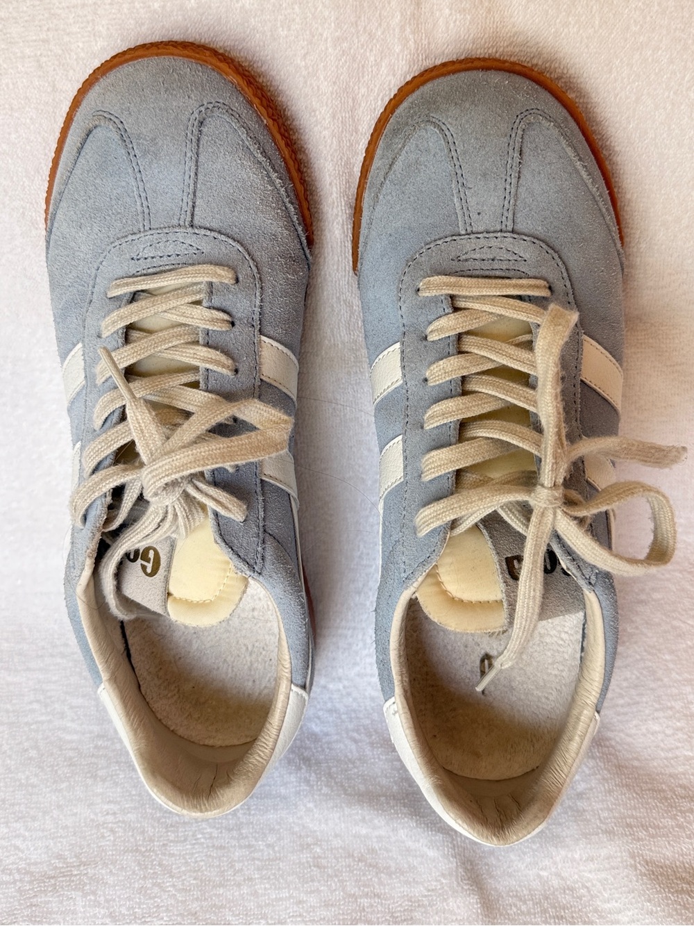 Women’s Gola Elan Suede Sneakers in Baby Blue Size 8